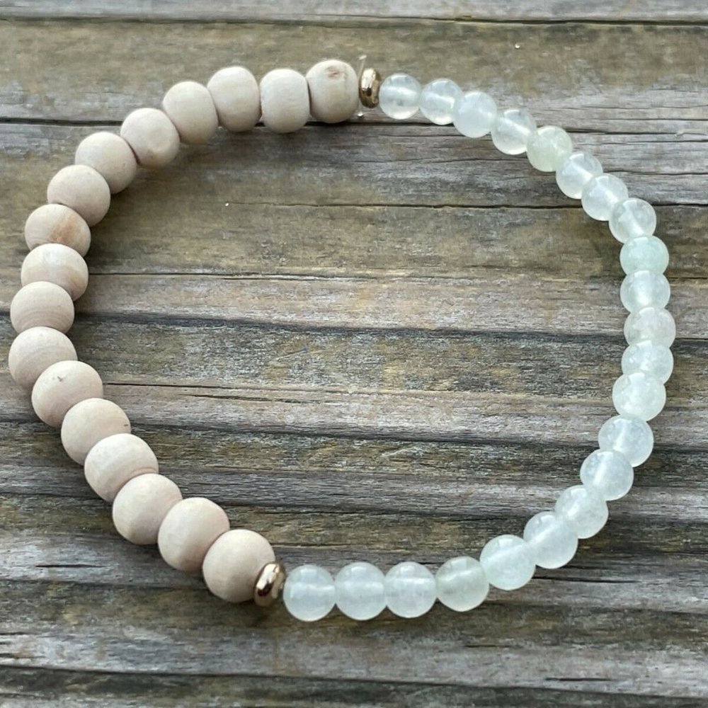 Bracelet Wood and plastic Beads Stretched Band Wrist Band Unisex - Picture 3 of 7